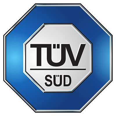 Das Siegel des deutschen TÜF-SÜD für Qualität unserer Fräs- und Drehteile